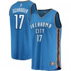 Camiseta Dennis Schroder 17 Oklahoma City Thunder Icon Edition Azul Hombre